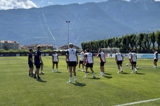 La sélection belge a découvert le stade St-Laurent à Saillon ce lundi
